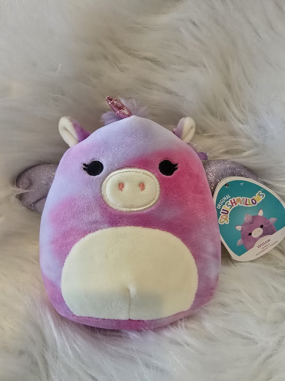 Squishmallows Purple and Pink Willow Unicorn Plush